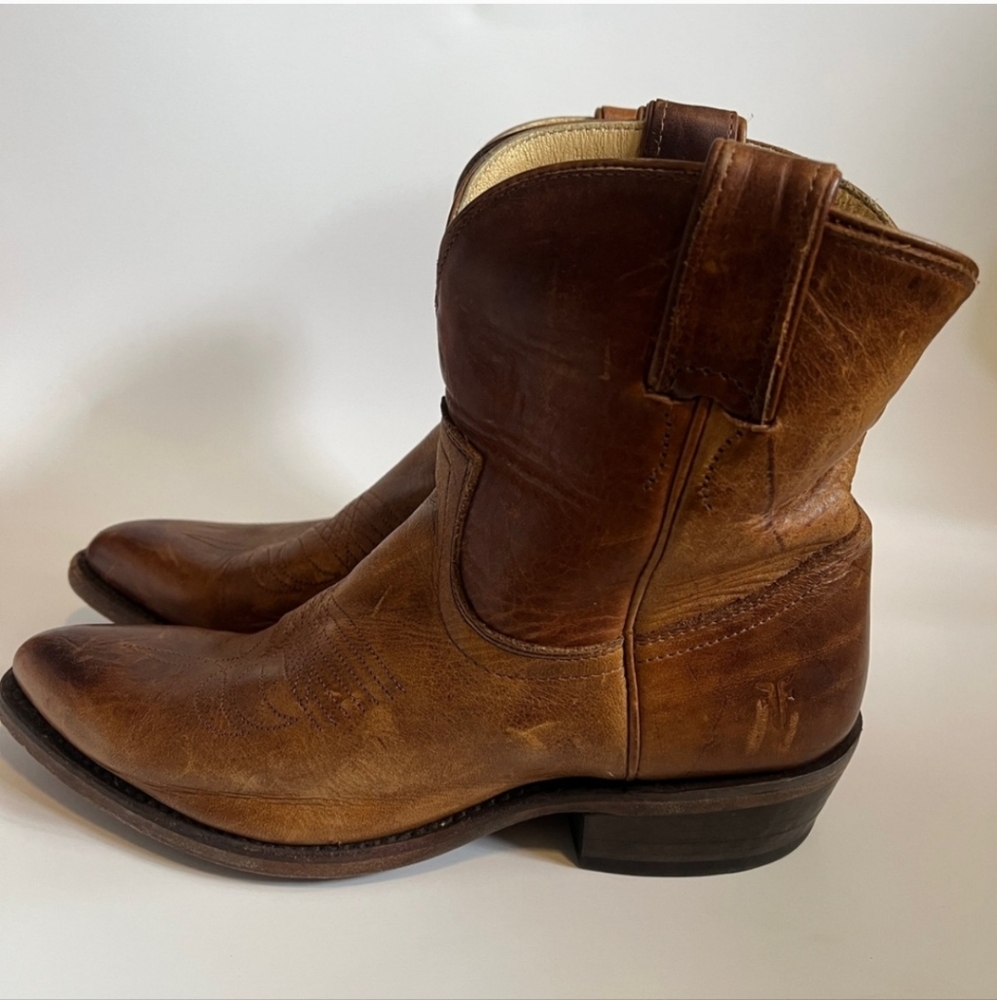 Frye Brown Leather Ankle Boots